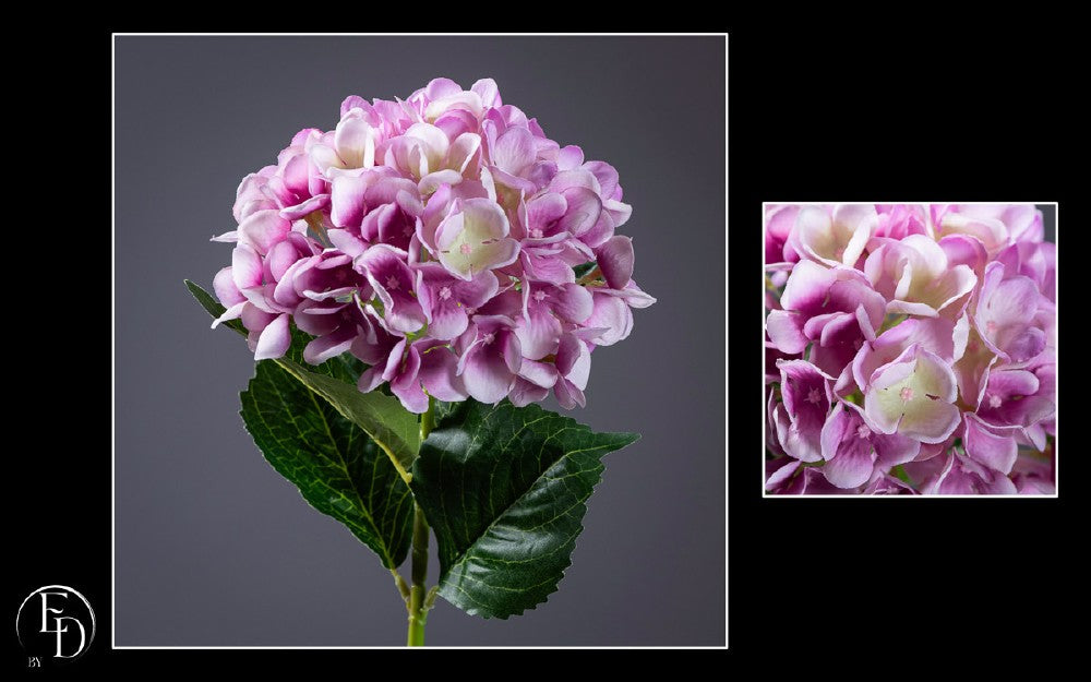 Hortensia artificiel lavande 66 cm – Charme romantique et raffinement floral