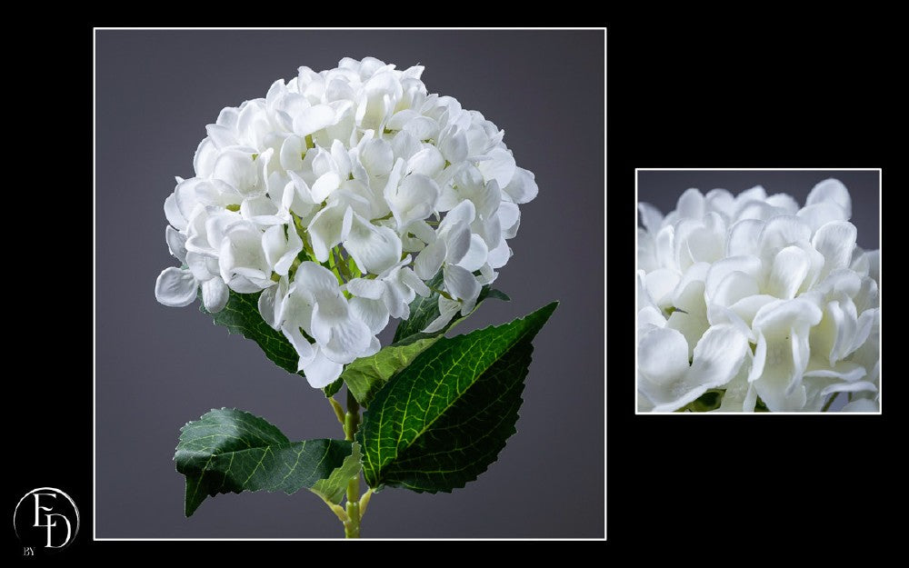 Hortensia artificiel crème 66 cm – Élégance intemporelle et douceur naturelle