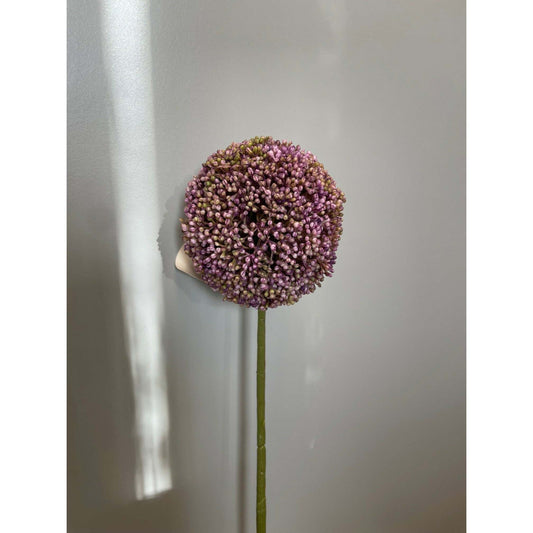 Fleur artificielle tige d'allium - décoration d'intérieur - H.72 cm - mauve - P3