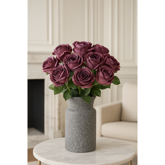 Fleur artificielle rose - composition florale - H.70cm - Lila - R3