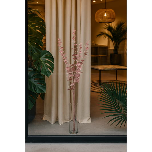 Eucalyptus artificiel - création de bouquet - H.73cm pourpre - S3