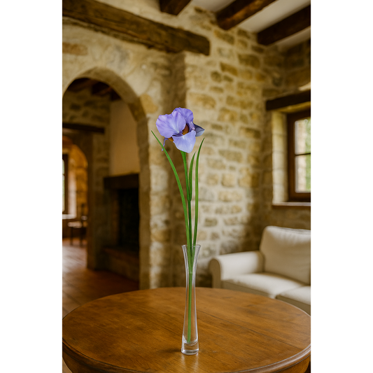 Fleur artificielle Iris - décoration d'intérieur - H. 60cm - violet Q3