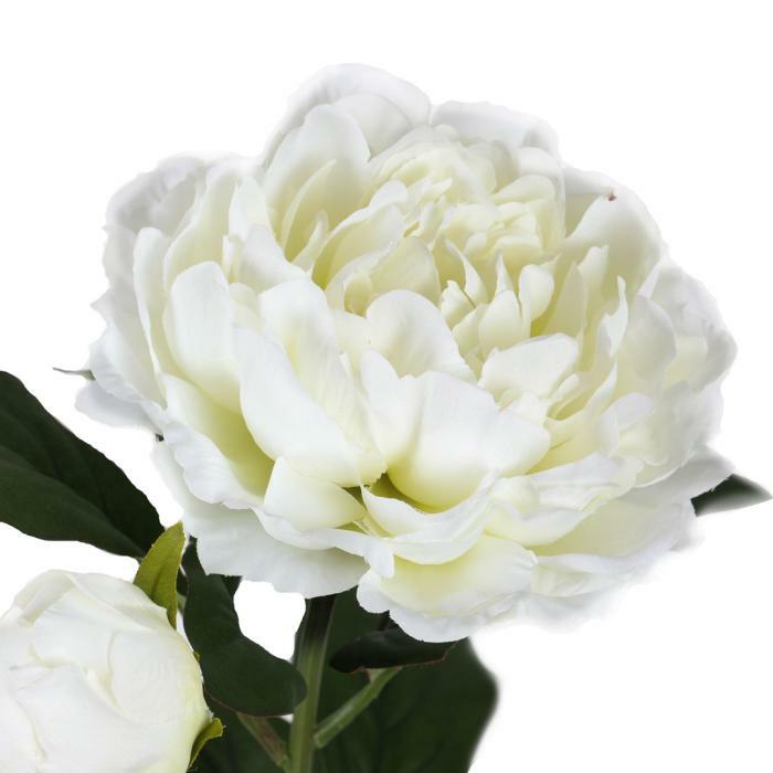 Fleur artificielle Pivoine blanche - composition florale - H.76cm Q2