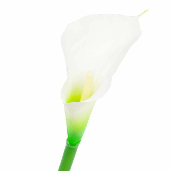 Fleur artificielle (ARUM) Arome - composition bouquet - H.63cm blanche S3