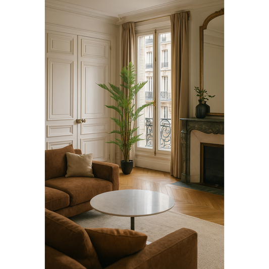 Fougère artificielle en pot - plante intérieur - H.150cm vert
