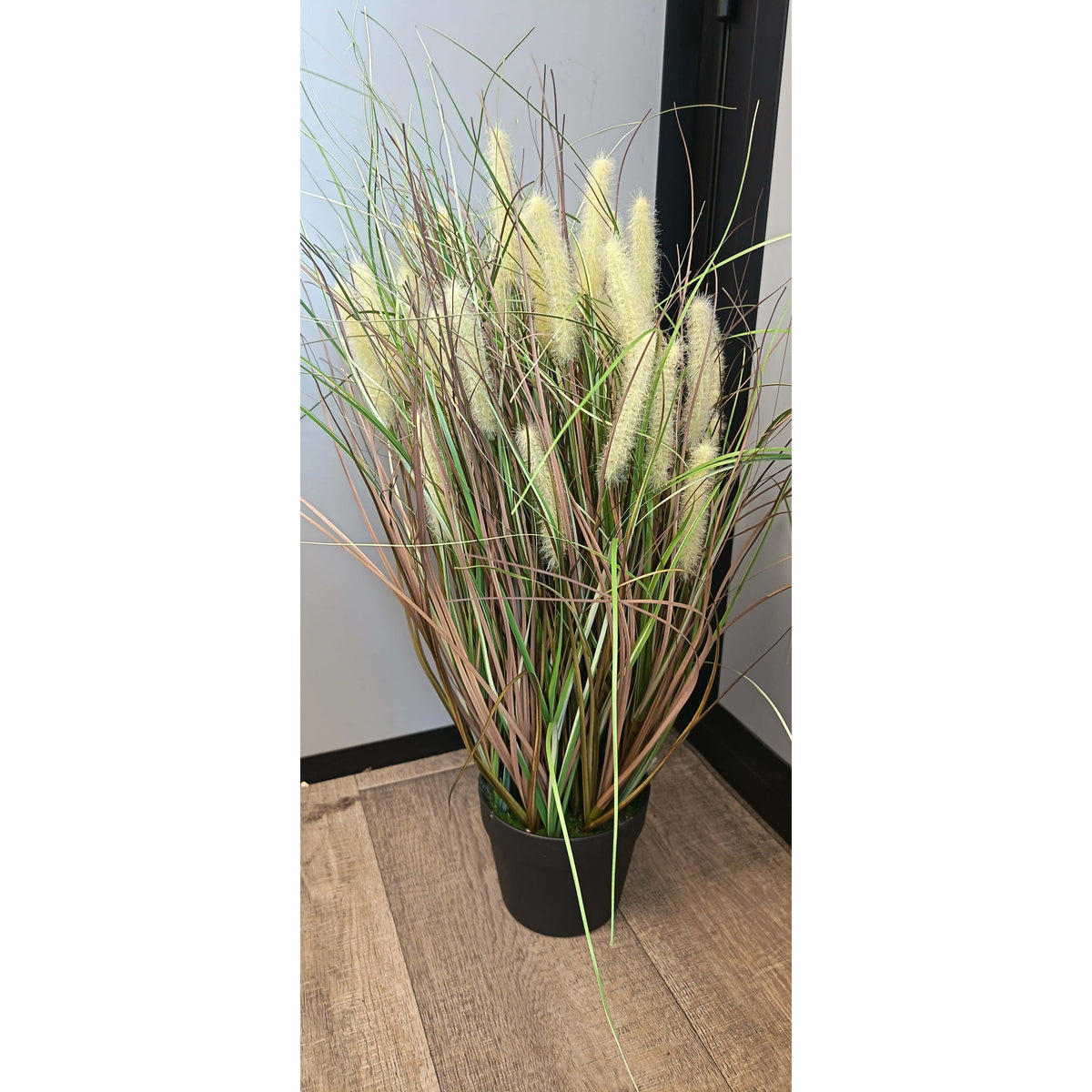 Graminée pennisetum artificielle en pot creme - décoration d'intérieur - H.80cm - depot