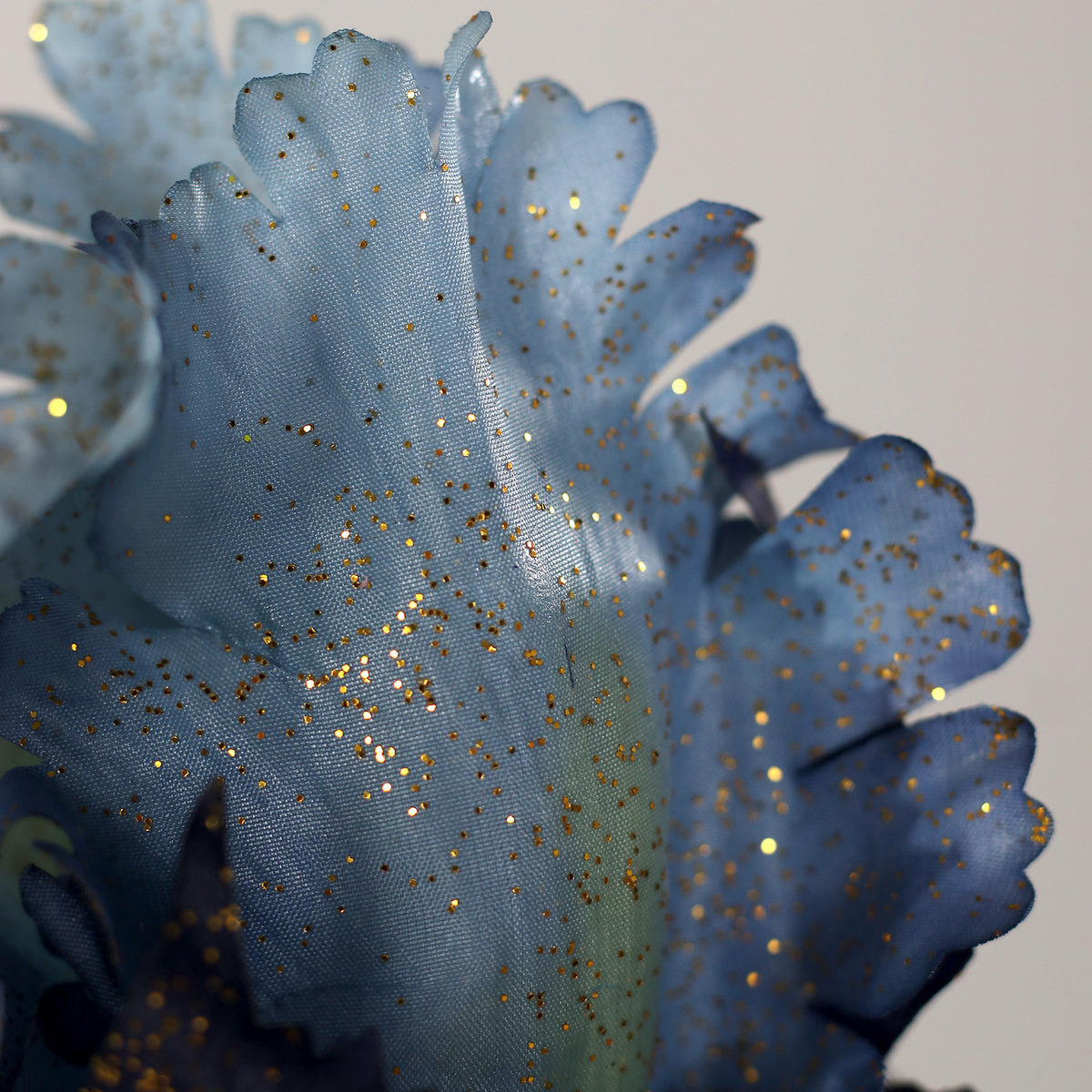 Fleur artificielle Iris artificiel bleu pailleté or – 90 cm - NO2