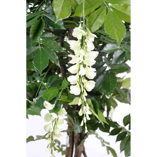 Arbre artificiel fleuri Glycine multi tree - plante d'intérieur - H.180cm blanc
