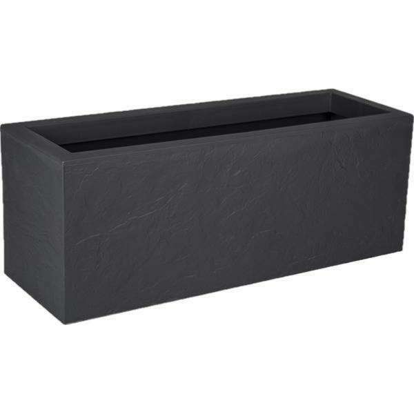Bac pour fleur jardinière Volcania 'UP extérieur L.79,5cm anthracite EDA PLASTIQUES