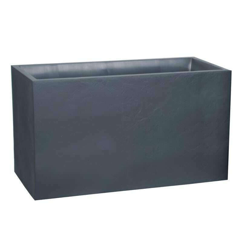 Bac pour fleur Muret Volcania extérieur L.99.5cm anthracite EDA PLASTIQUES