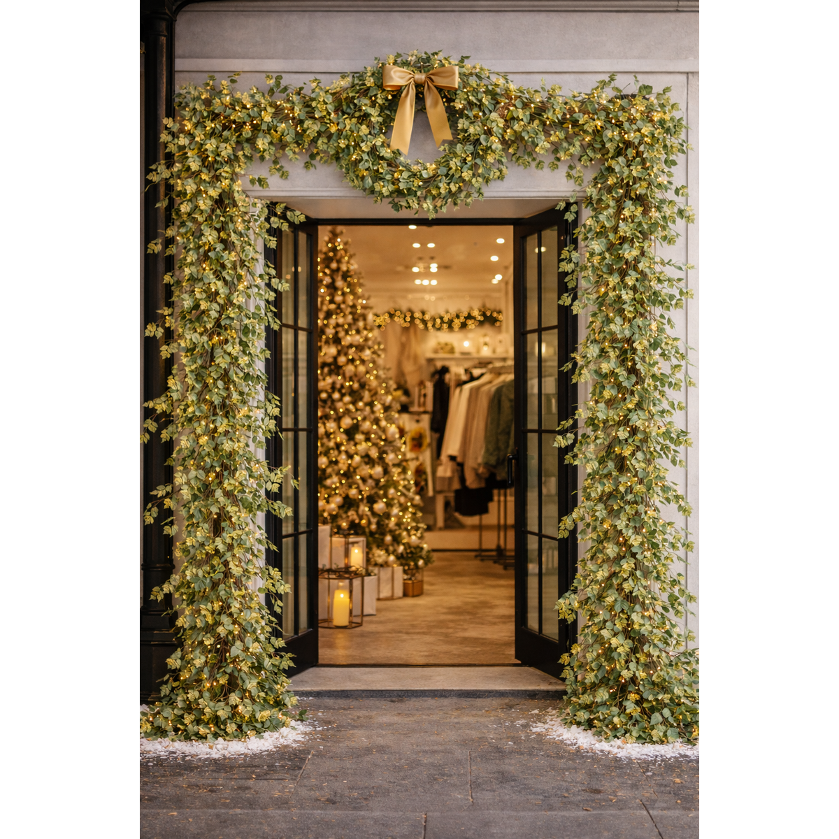 Feuillage artificiel guirlande de bouleau - décoration intérieur - H.210 cm – Vert