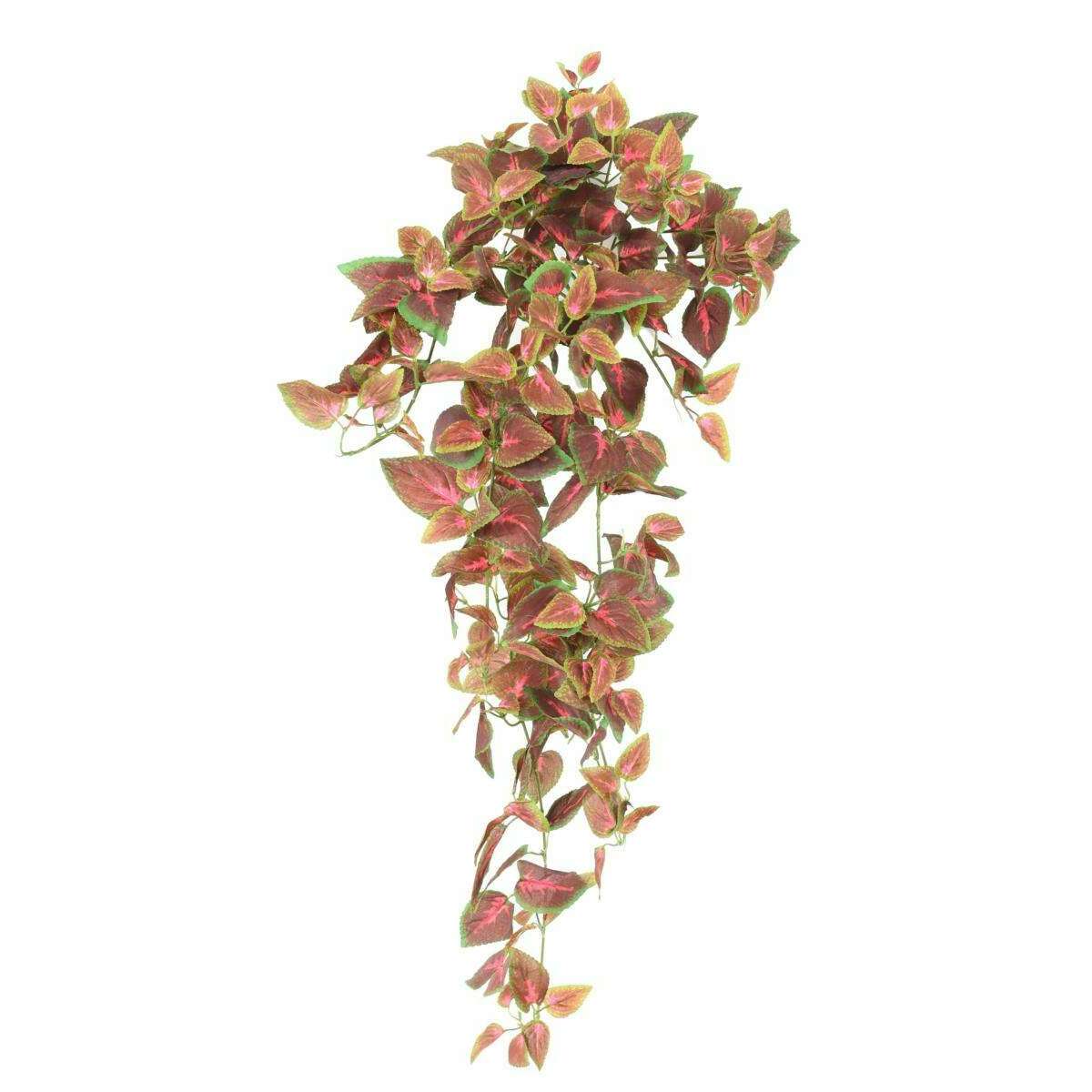 Feuillage artificiel chute de Coleus en piquet - plante verte intérieur - H.75cm rouge - D2