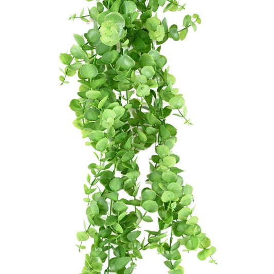 Feuillage artificiel chute d'Eucalyptus - plante d'intérieur - H.81cm vert-E5