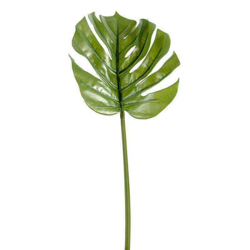 Feuille artificielle de Philodendron - décoration d'intérieur - H.45cm vert - L4