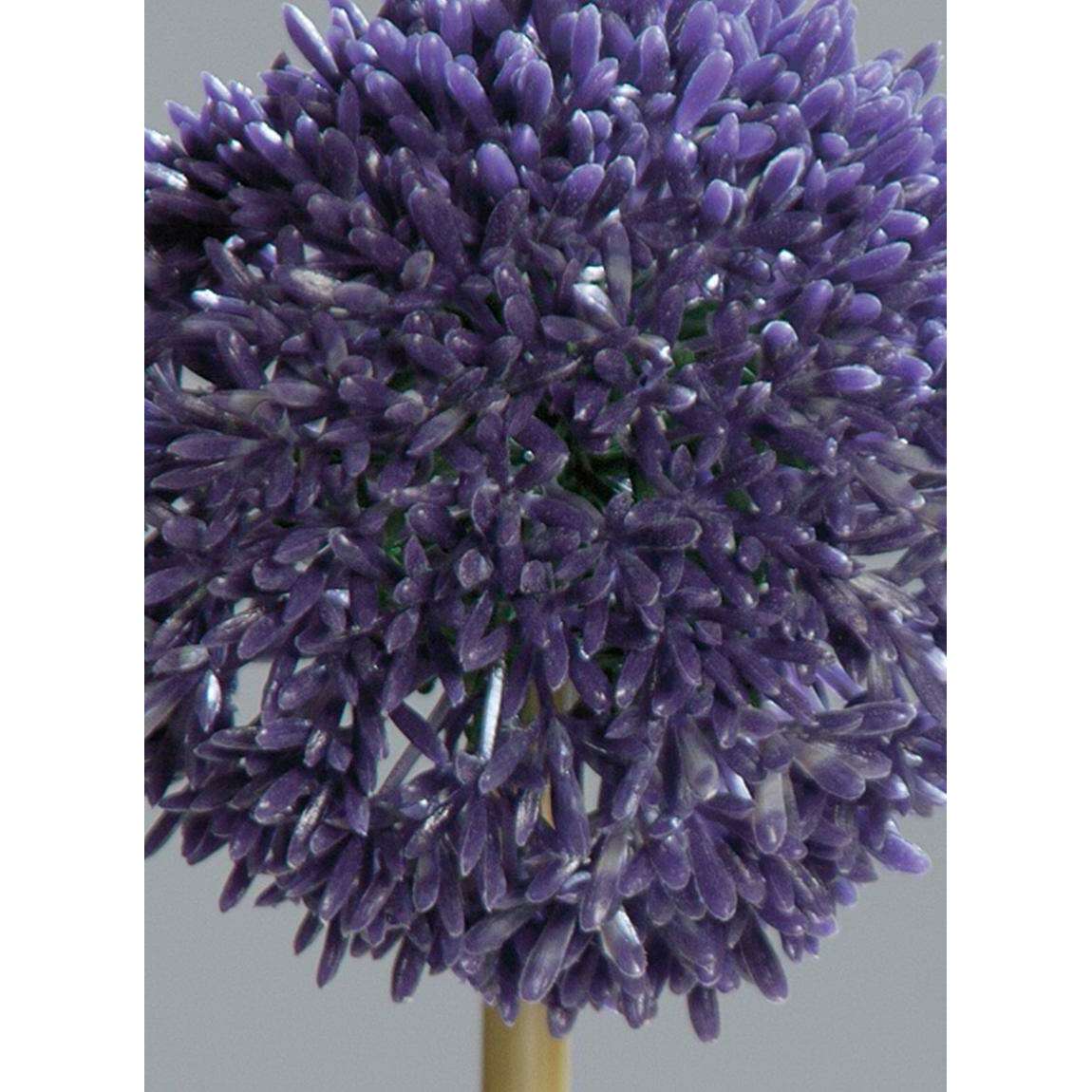 Fleur artificielle Allium ail d'ornement - composition bouquet - H.67cm lavande Z3