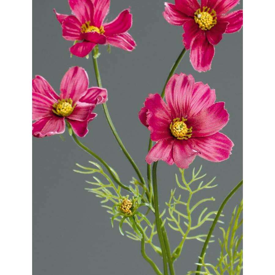 Fleur artificielle Cosmos - composition création florale - H.67cm fuchsia-P3