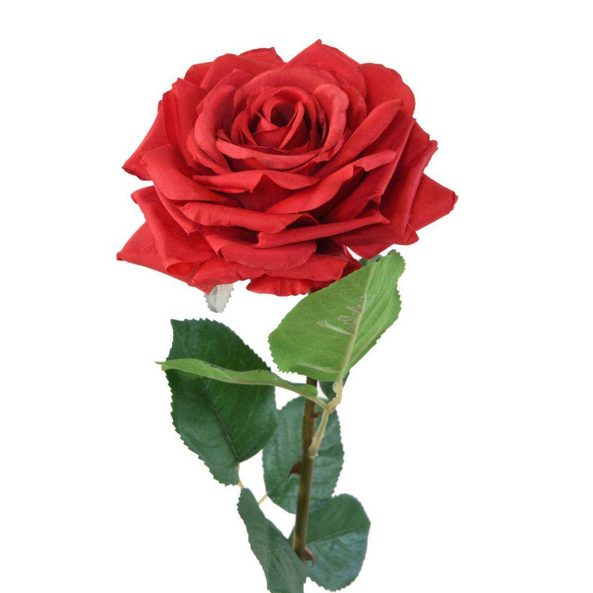 Fleur artificielle coupée rose - décoration intérieure - H.74 cm rouge - M4
