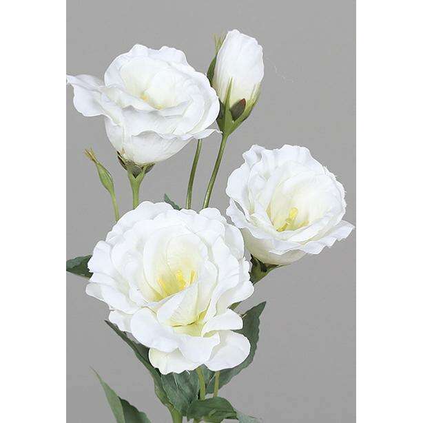Fleur artificielle Lisianthus Eustoma - création de bouquet - H.50cm crème p4