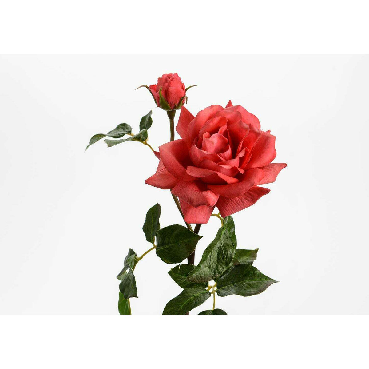 Fleur artificielle rose Melody reality - Real touch gamme luxe - H.53cm rouge S3