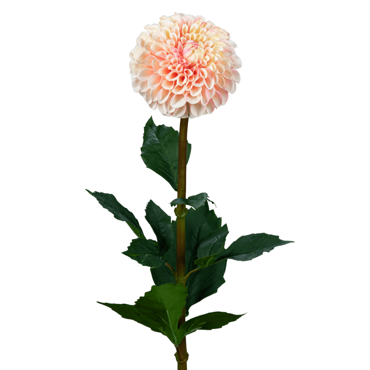 Fleur artificielle tige de Dahlia - composition florale - H.96cm crème rose R1