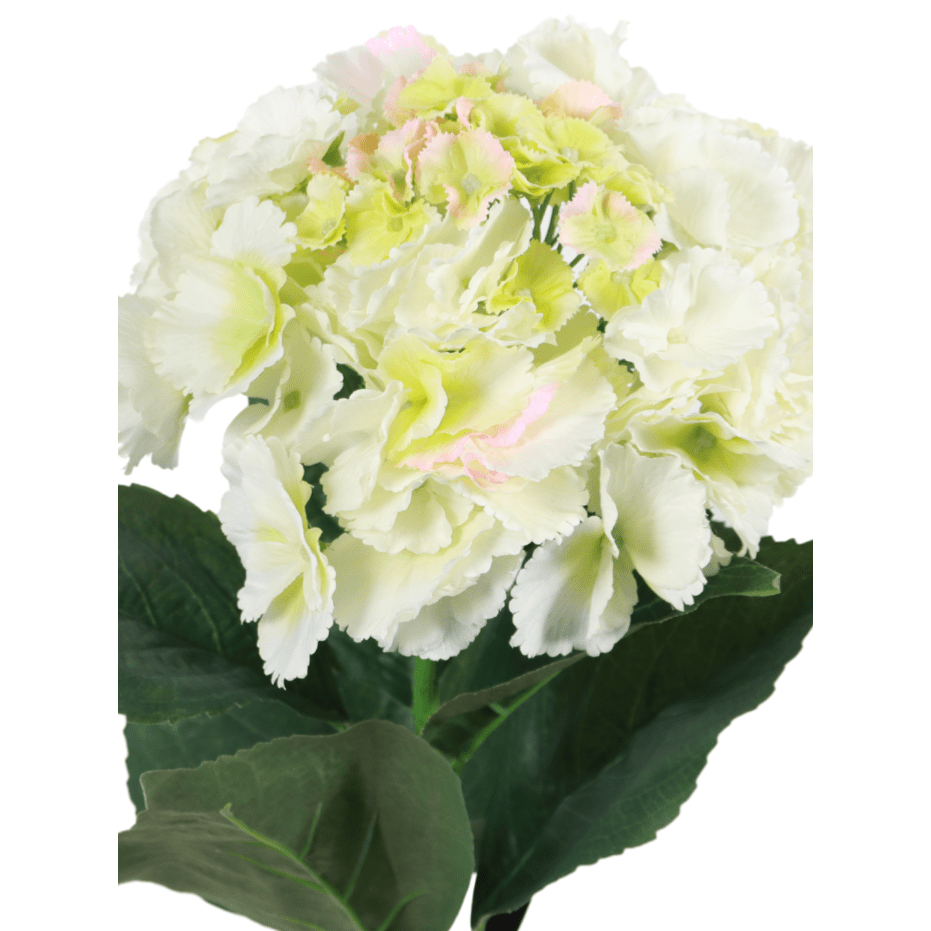 Fleur artificielle tige d'Hortensia - création bouquet - H.68cm blanc R2