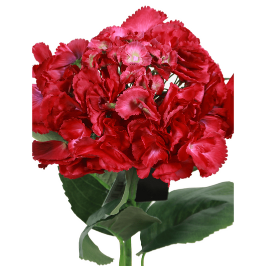 Fleur artificielle tige d'Hortensia - création bouquet - H.68cm fuchsia vert R2