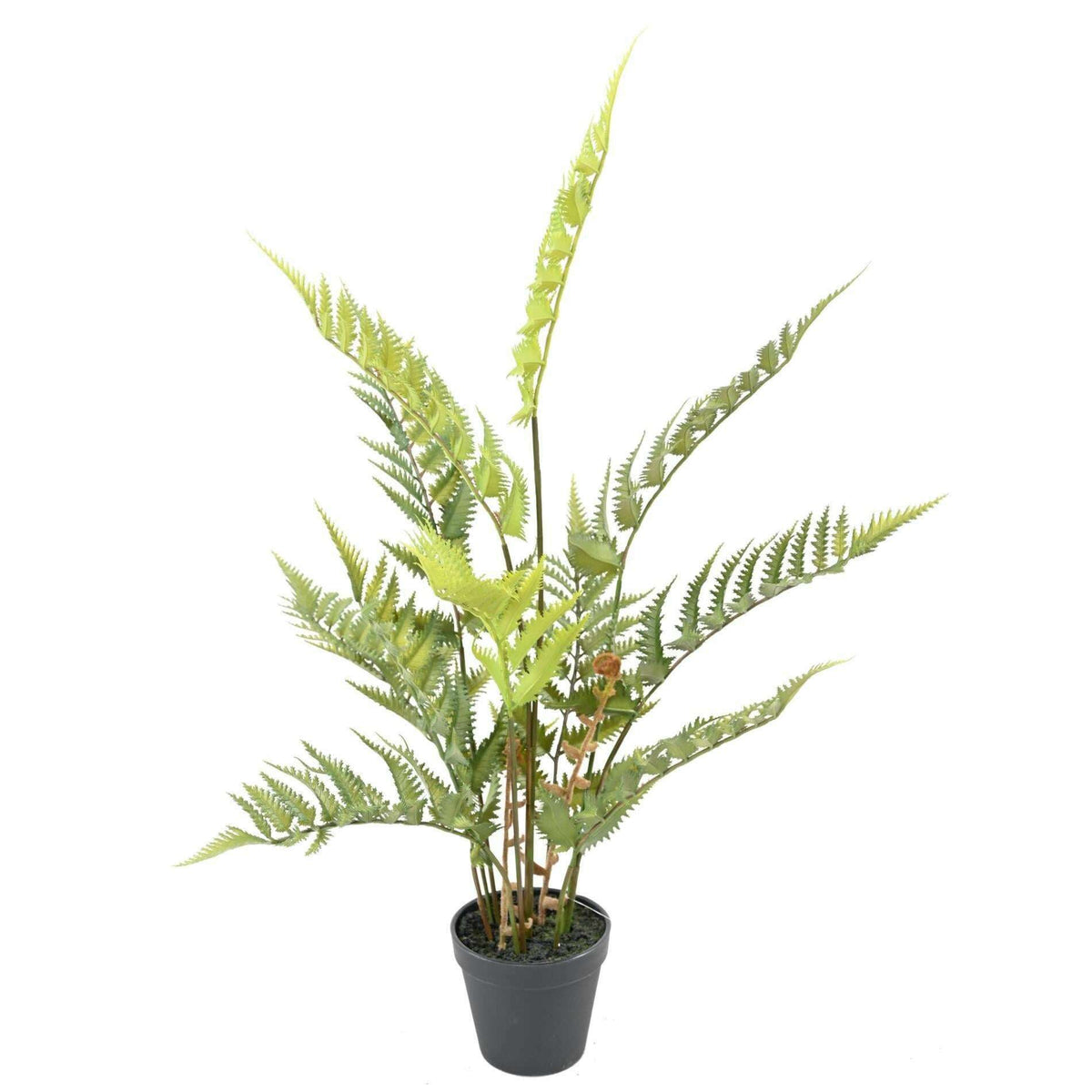 Fougère artificielle des bois en pot - plante d'intérieur - H.65cm vert F3
