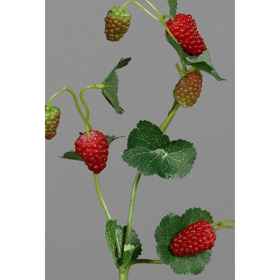 Framboise artificielle branche de 9 fruits – composition florale - H.44cm rouge Q3