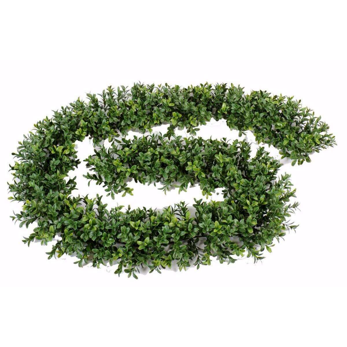 Guirlande artificielle de Buis - décoration intérieur extérieur - H.180cm vert C5