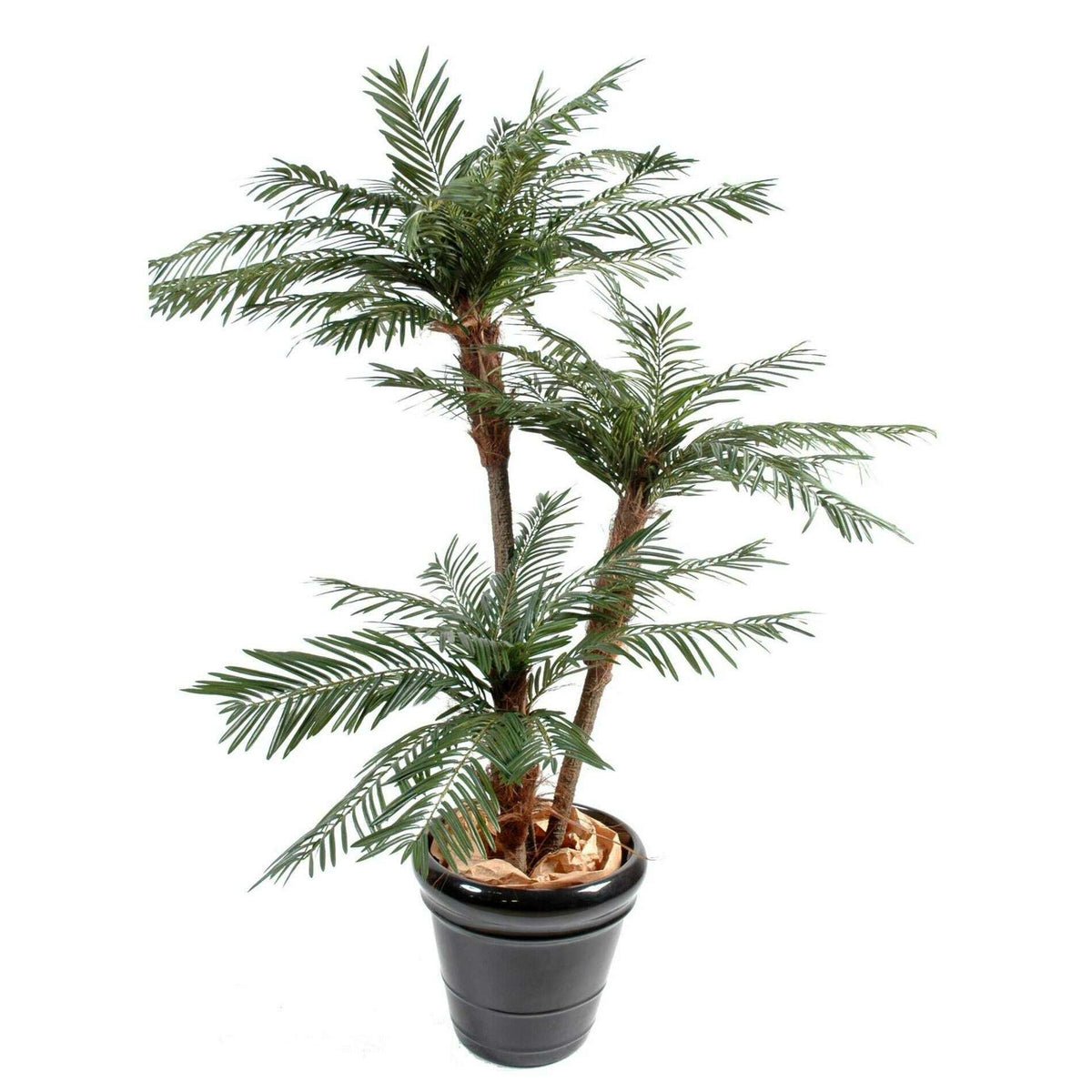 Palmier artificiel 3 troncs - plante artificielle d'intérieur - H.200cm vert