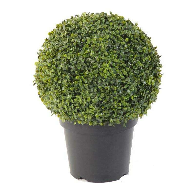 Plante artificielle Buis Boule en pot - intérieur extérieur - Ø.38cm vert