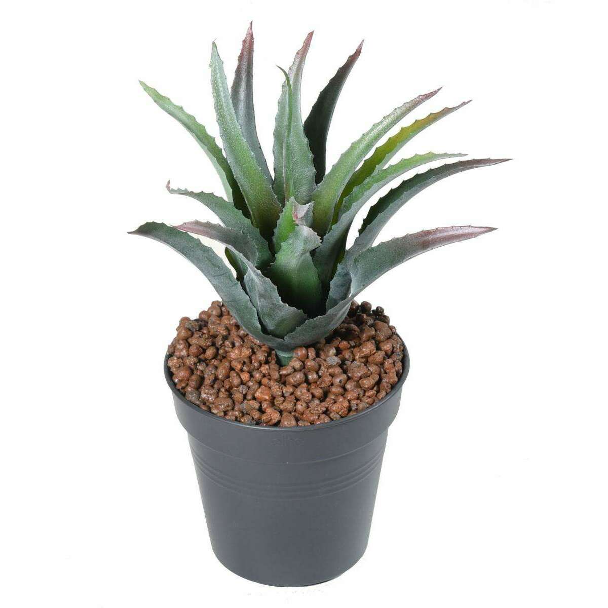 Plante artificielle Furcraea 15 feuilles - cactus artificiel intérieur - H.28 cm vert G2