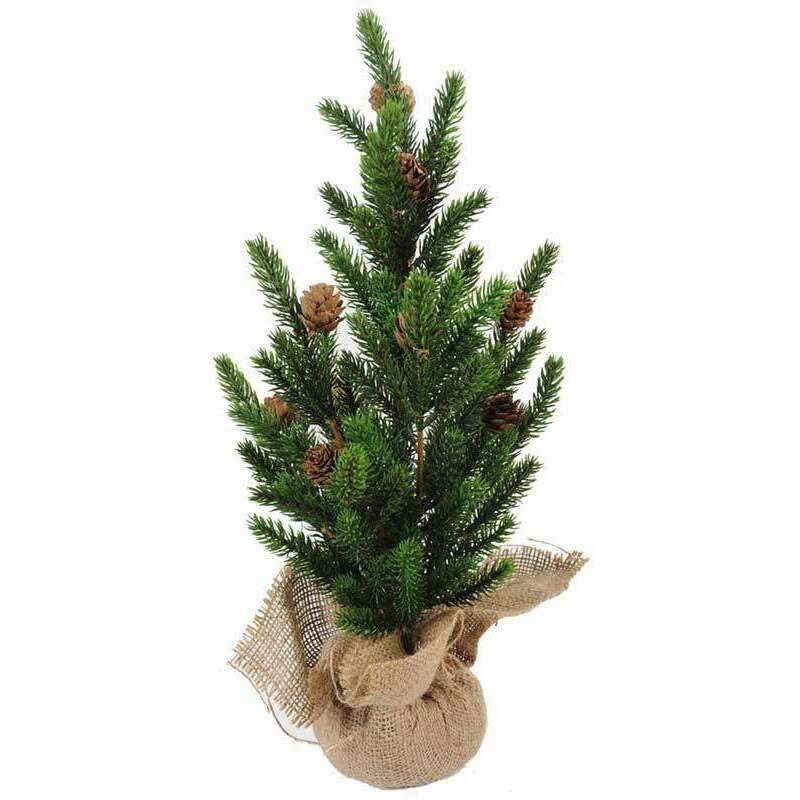 Sapin de noël arbuste artificiel Angel - plante synthétique intérieur - H. 45cm