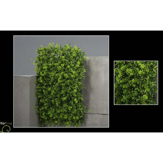 Dalle végétalisée artificielle - décoration murale - 40 cm X 60 cm vert  traitement UV ETG MEZZA
