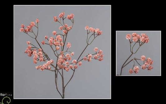 Branche de Gypsophile artificielle vintage vieux rose - H.60 cm – Douceur romantique - S3