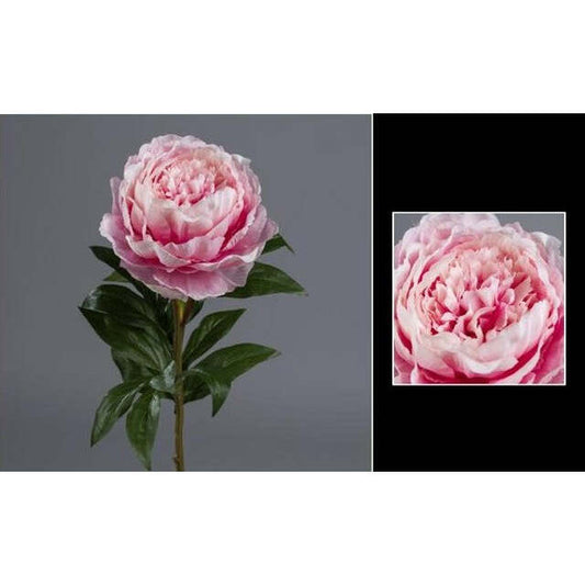 Fleur artificielle Pivoine - décoration d'intérieur - H. 68cm rose - P4