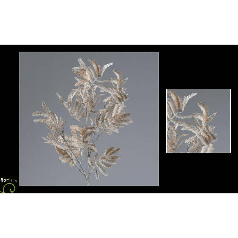 Branche artificielle de Mimosa - Collection Pastel BEIGE hauteur 70 cm - NO1