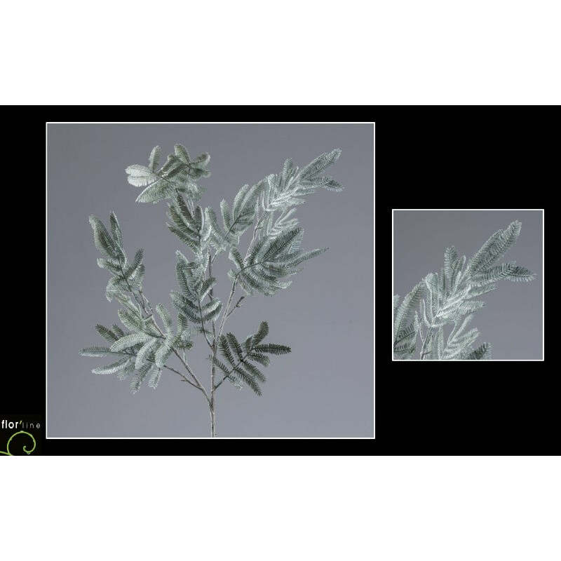 Branche artificielle de Mimosa - Collection Pastel AZUR hauteur 70 cm - NO1