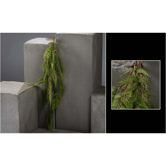 Feuillage artificiel de Fougère - décoration d'intérieur - H.98 cm brun/vert - P4