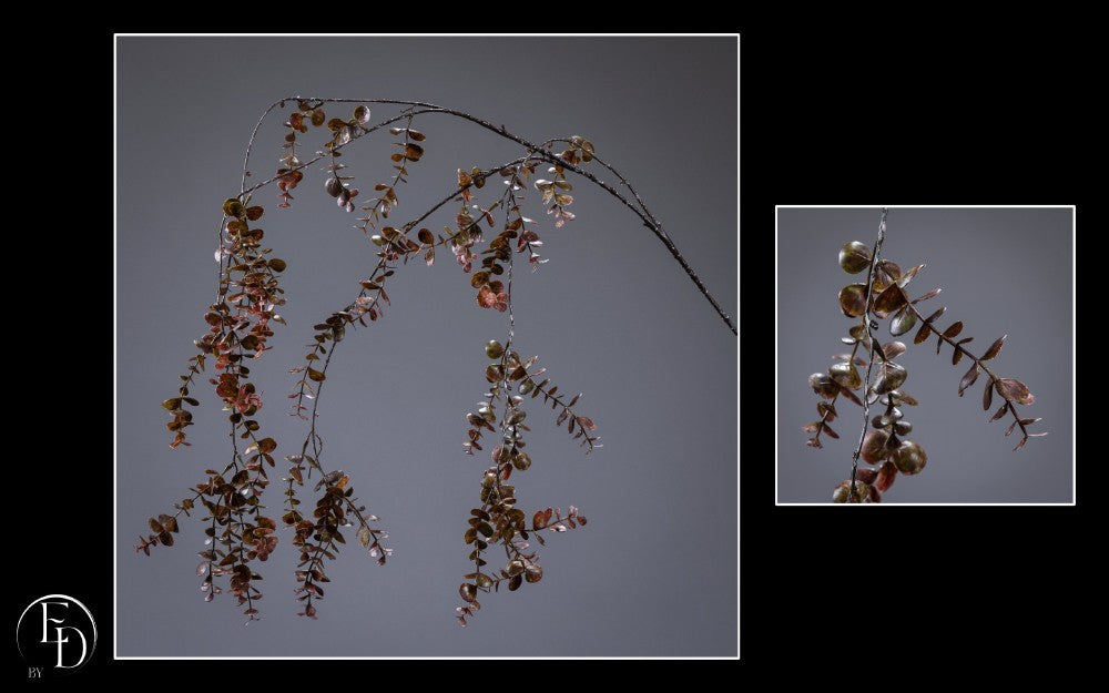 Branche artificielle de buis retombant- décoration d'intérieur - H.155 cm - Brun