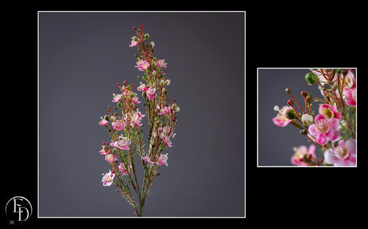 Fleur de Wax artificielle fuchsia - H.60 cm – Délicatesse florale et charme naturel