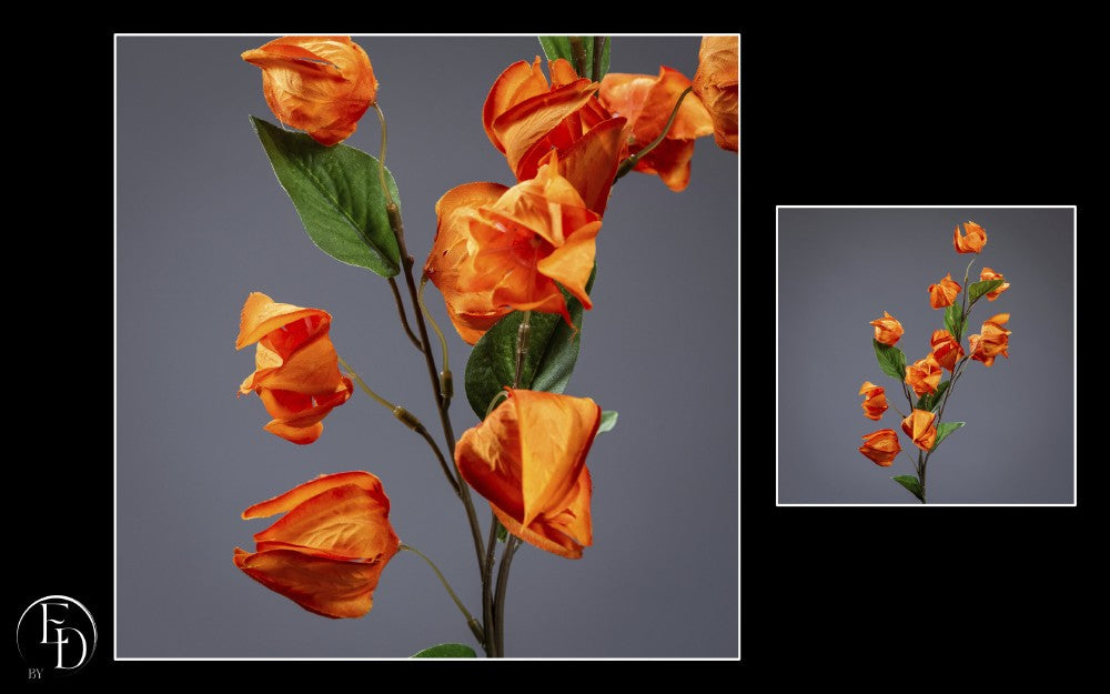 Branche de Physalis artificielle orange - H.69 cm – Lanternes décoratives aux couleurs de l’automne