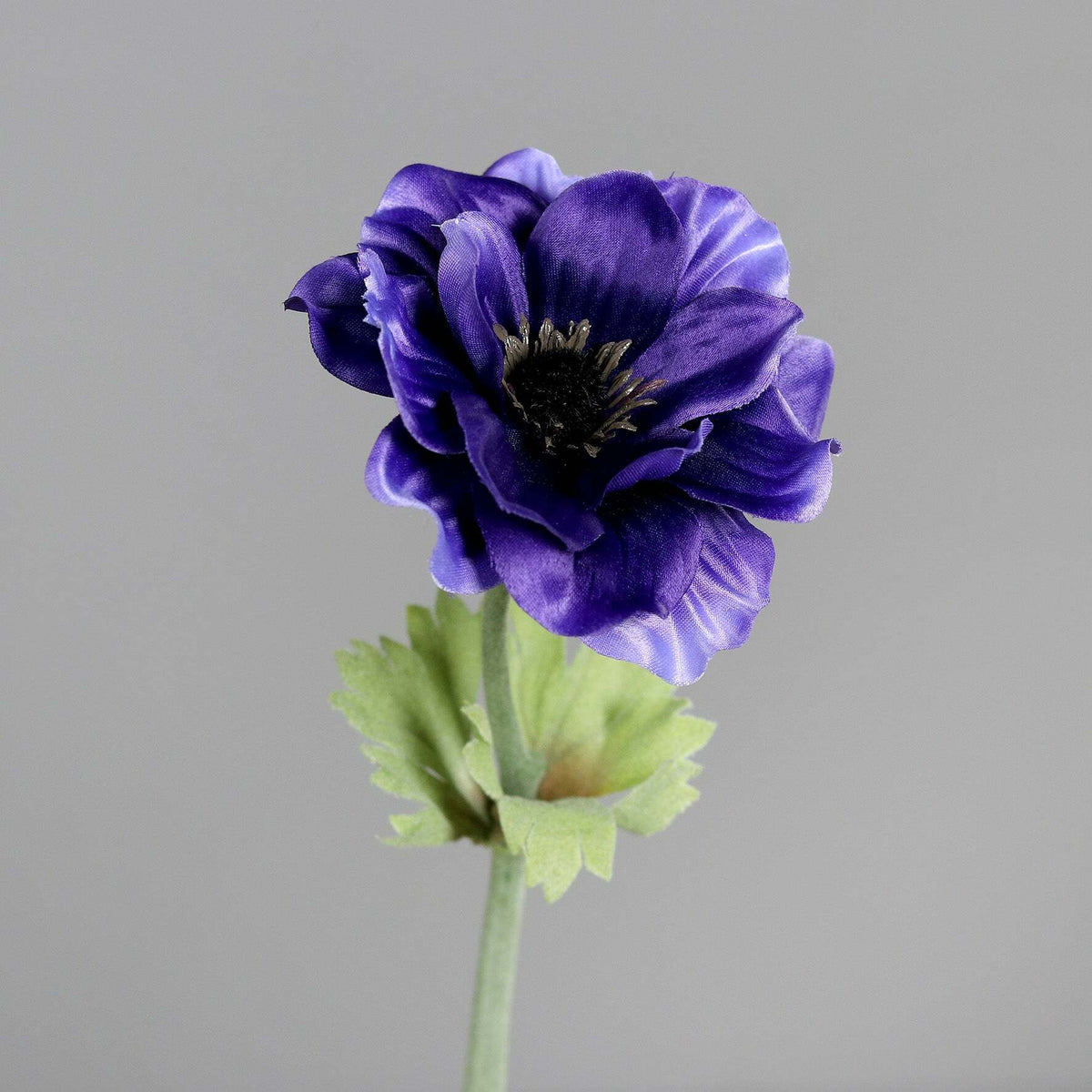 Anémone artificielle 1 fleur - création de bouquet - H.35cm violette - P3