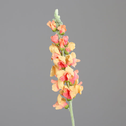 Fleur artificielle Muflier "gueule de loup"- composition bouquet - H.81 cm - Orange/rouge - MAG