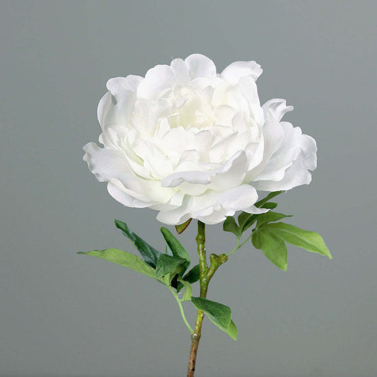 Fleur artificielle Pivoine blanche - composition florale - H.58-Q3
