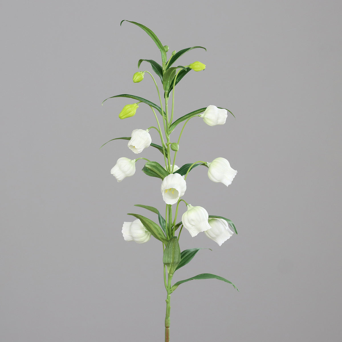 Fleur artificielle Lampion blanche - Composition bouquet - H.73cm - 9 clochettes-  MAG
