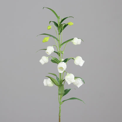 Fleur artificielle Lampion blanche - Composition bouquet - H.73cm - 9 clochettes-  MAG