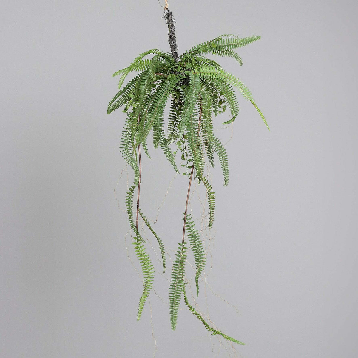 Composition artificielle boule de fougère à suspendre - Feuillage intérieur - H.104cm vert P2
