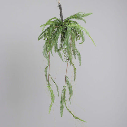 Composition artificielle boule de fougère à suspendre - Feuillage intérieur - H.104cm vert P2