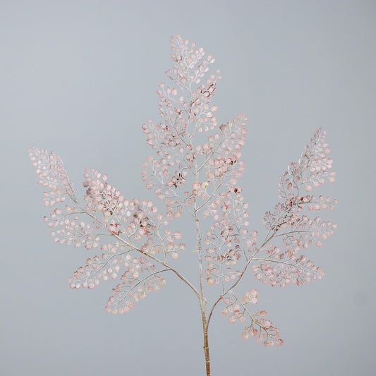 Branche de fougère artificielle aubergine - H.68 cm – 3 branches au feuillage délicat - Q3
